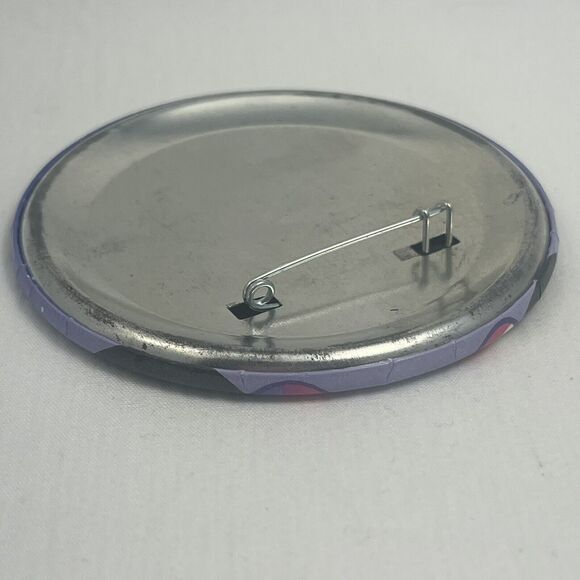 Vintage Minnie Mouse Walt Disney World Pin back Button Purple Sparkles - Picture 4 of 4